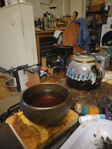 Customer photo review of Golden Peacock Teapot