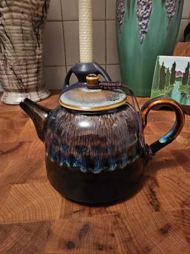 Customer photo review of Golden Peacock Teapot